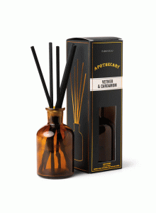 APFD0301EU Apothecary 88ml Amber Glass Diffuser - Vetiver and Cardamom